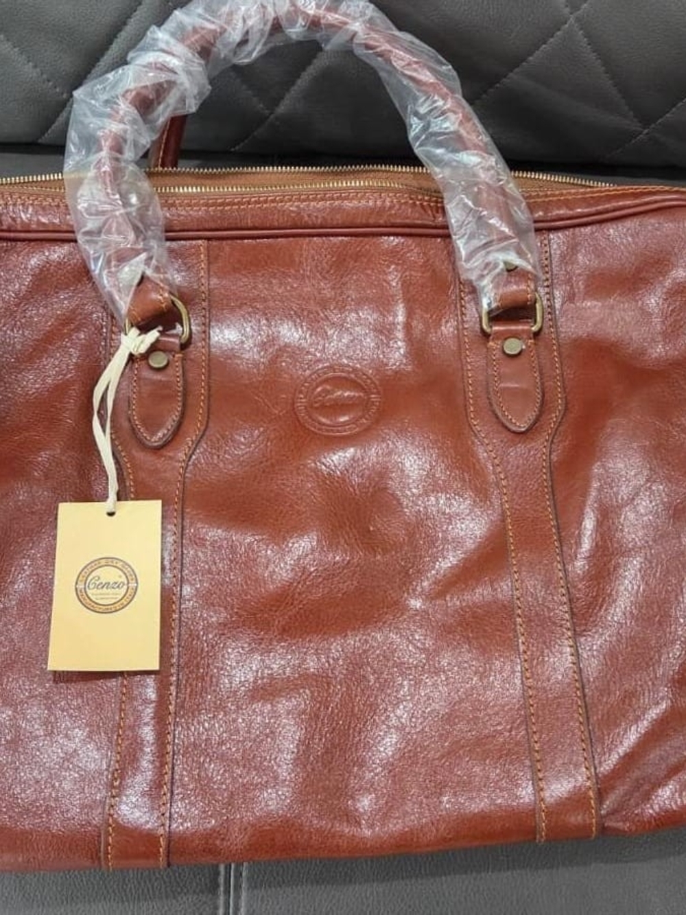 Men's Brown Leather Duffel Bag - Travel & Weekend Carry